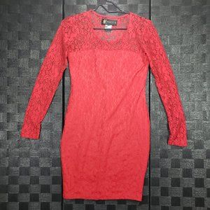 Kardashian Kollection Stretchy Lined Lace Dress